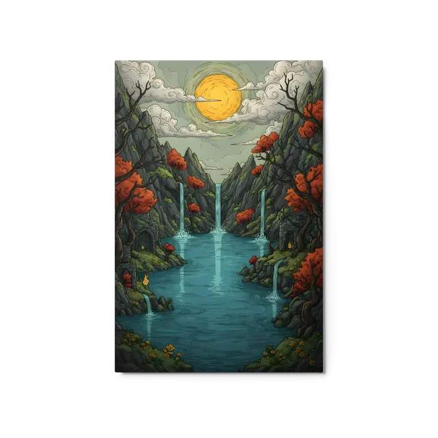 Tranquil Mountain Lake Landscape | Art Print