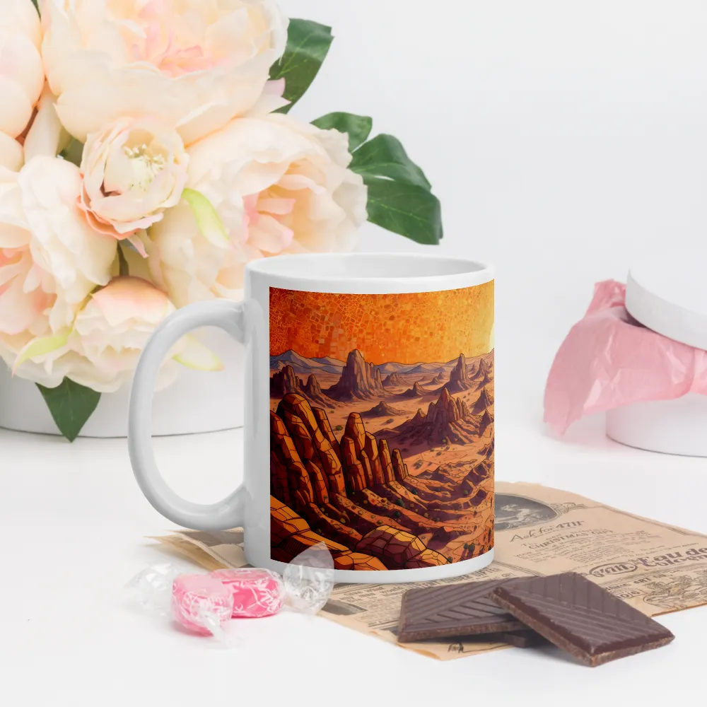 Sunset Over the Badlands 
 Mug with Red inside | 15 oz