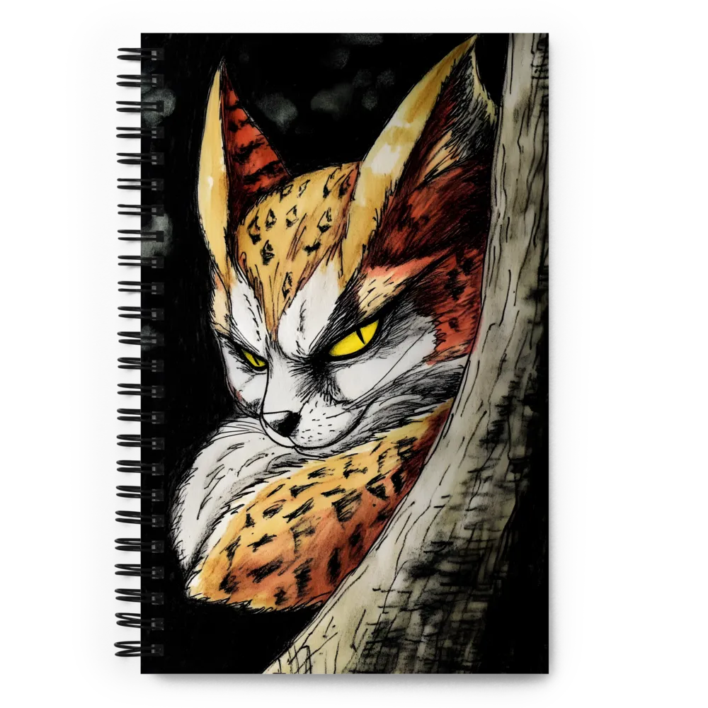 Piercing Gaze of the Wildcat 
 Spiral Notebook | 140 pages