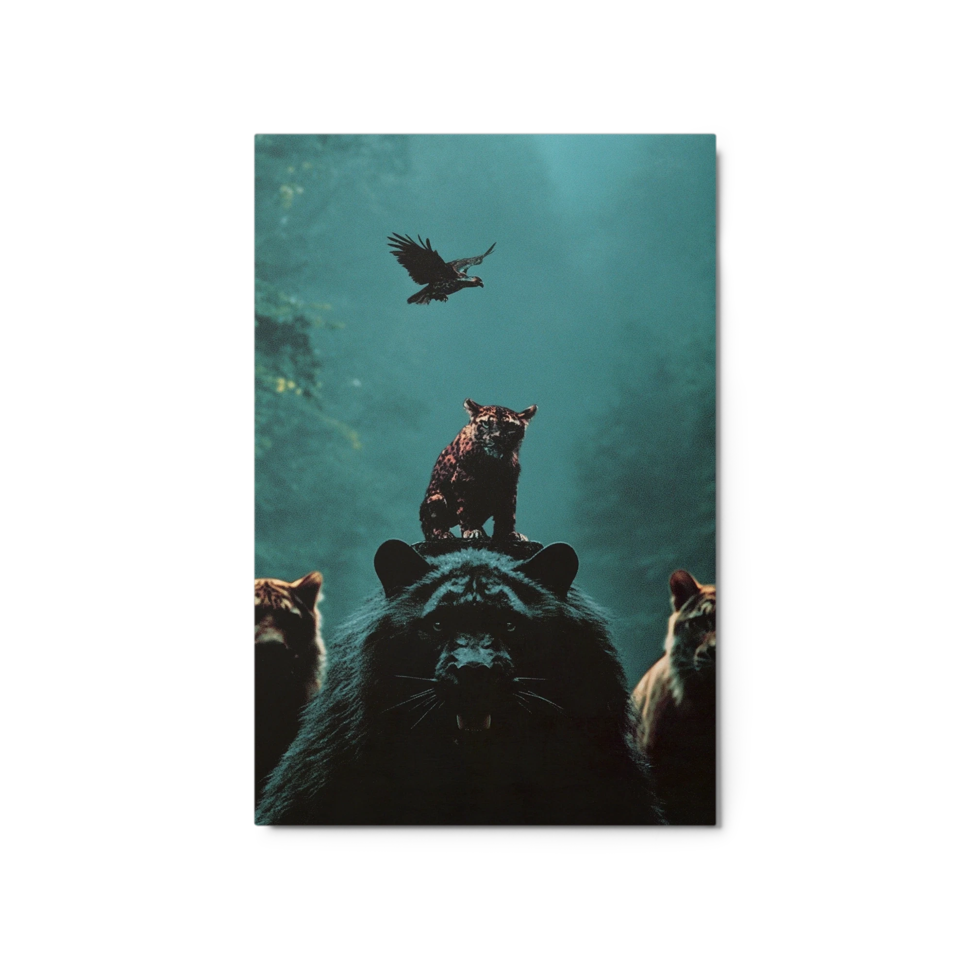 Black Panther with Jaguar and Eagle