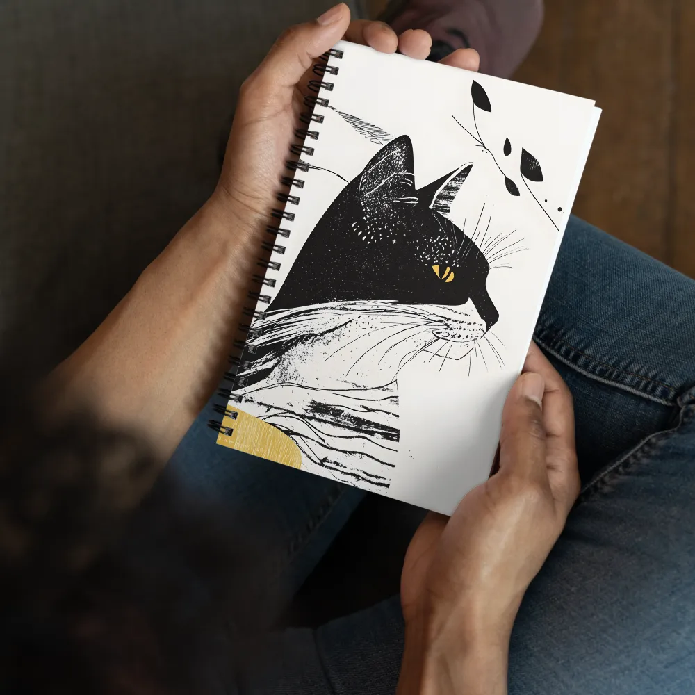 Serene Cat Profile 
 Spiral Notebook | 140 pages