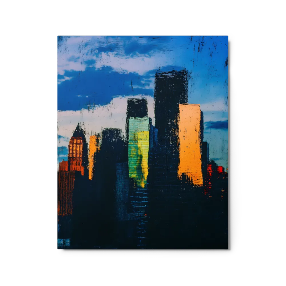 Reflections of Metropolis 
 Canvas with Brown Frame