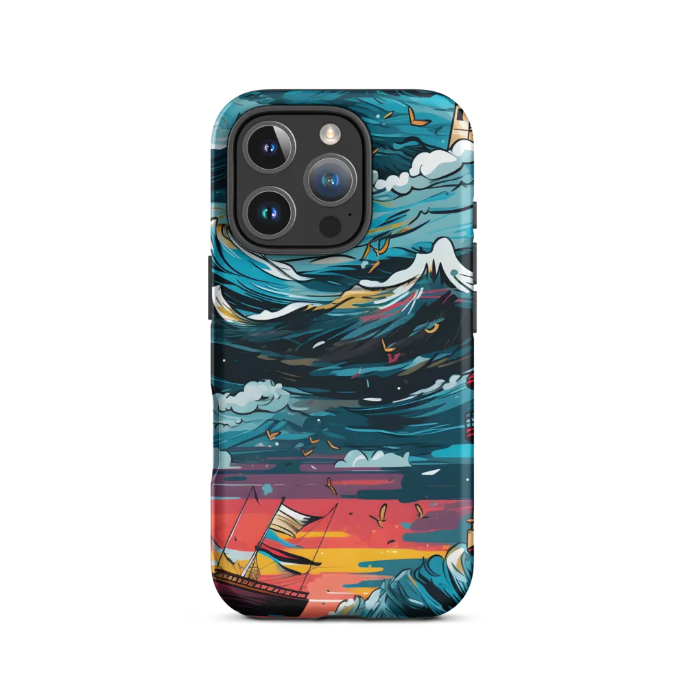 Lighthouses and Waves Design | Phone Case