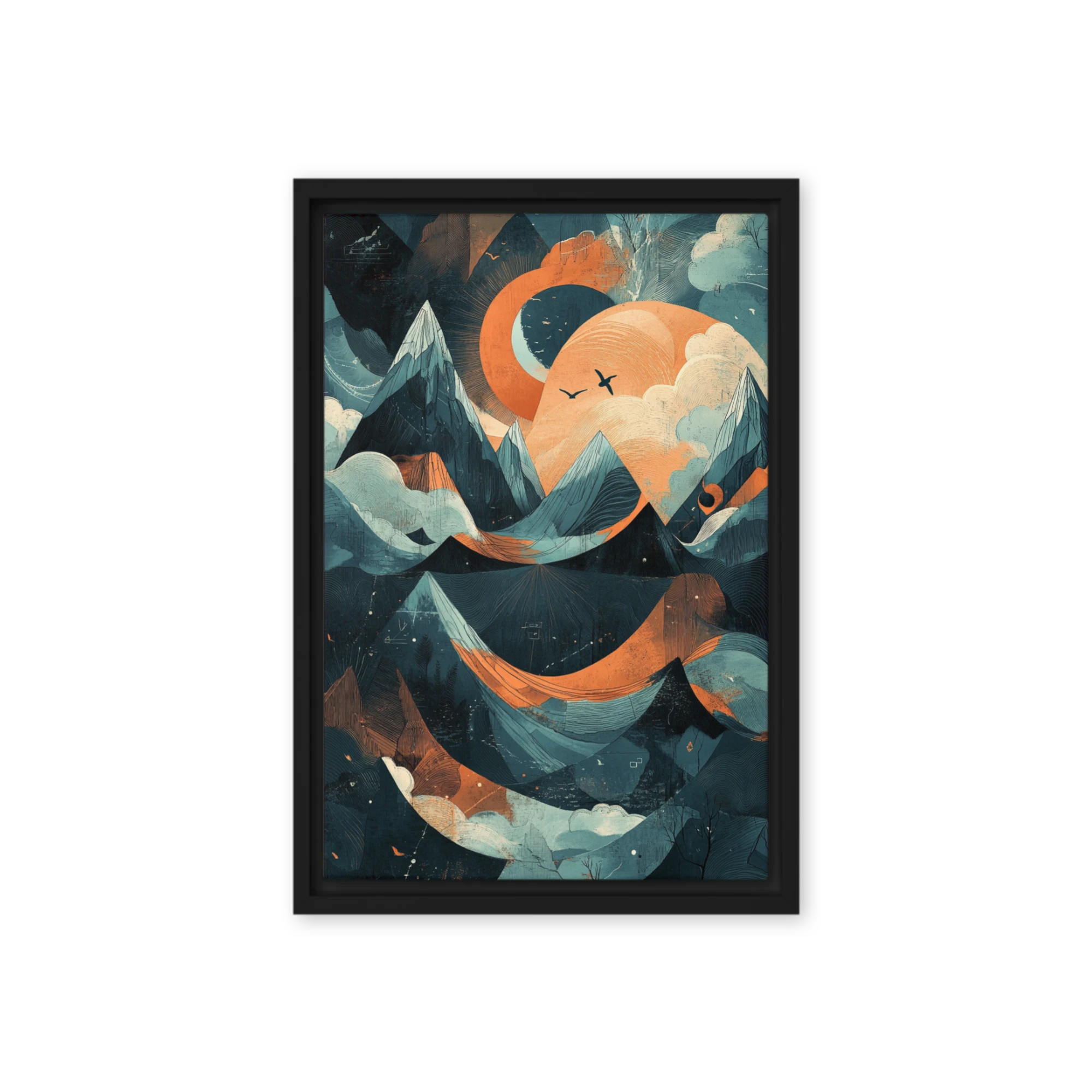 Geometric Mountain Vista | Art Print