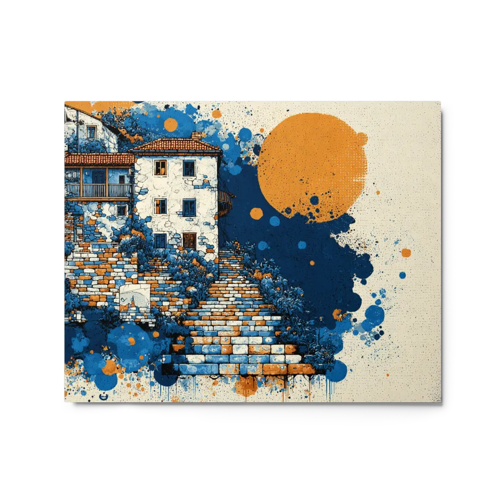 Hillside Village Splatter | Art Print