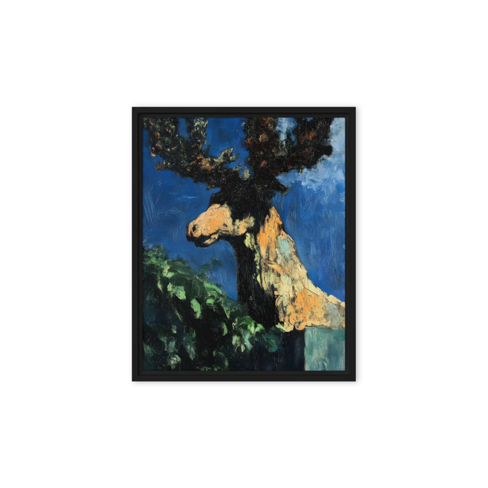 The Elk with Branching Antlers 
 Canvas with Black Frame