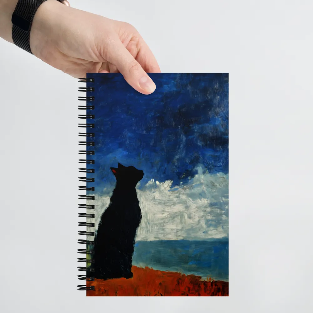 Cat Silhouette Landscape 
 Spiral Notebook | 140 pages