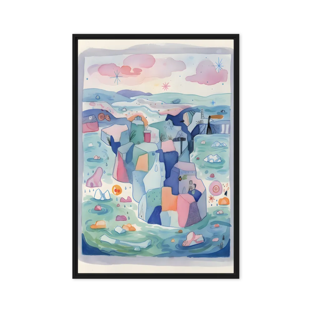 Floating World's Embrace 
 Metal Print | 20″x 30″