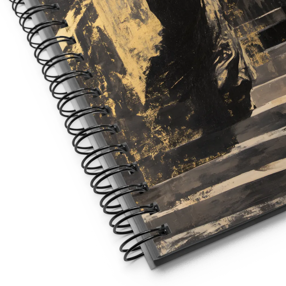 Ascent in Gold and Shadow 
 Spiral Notebook | 140 pages