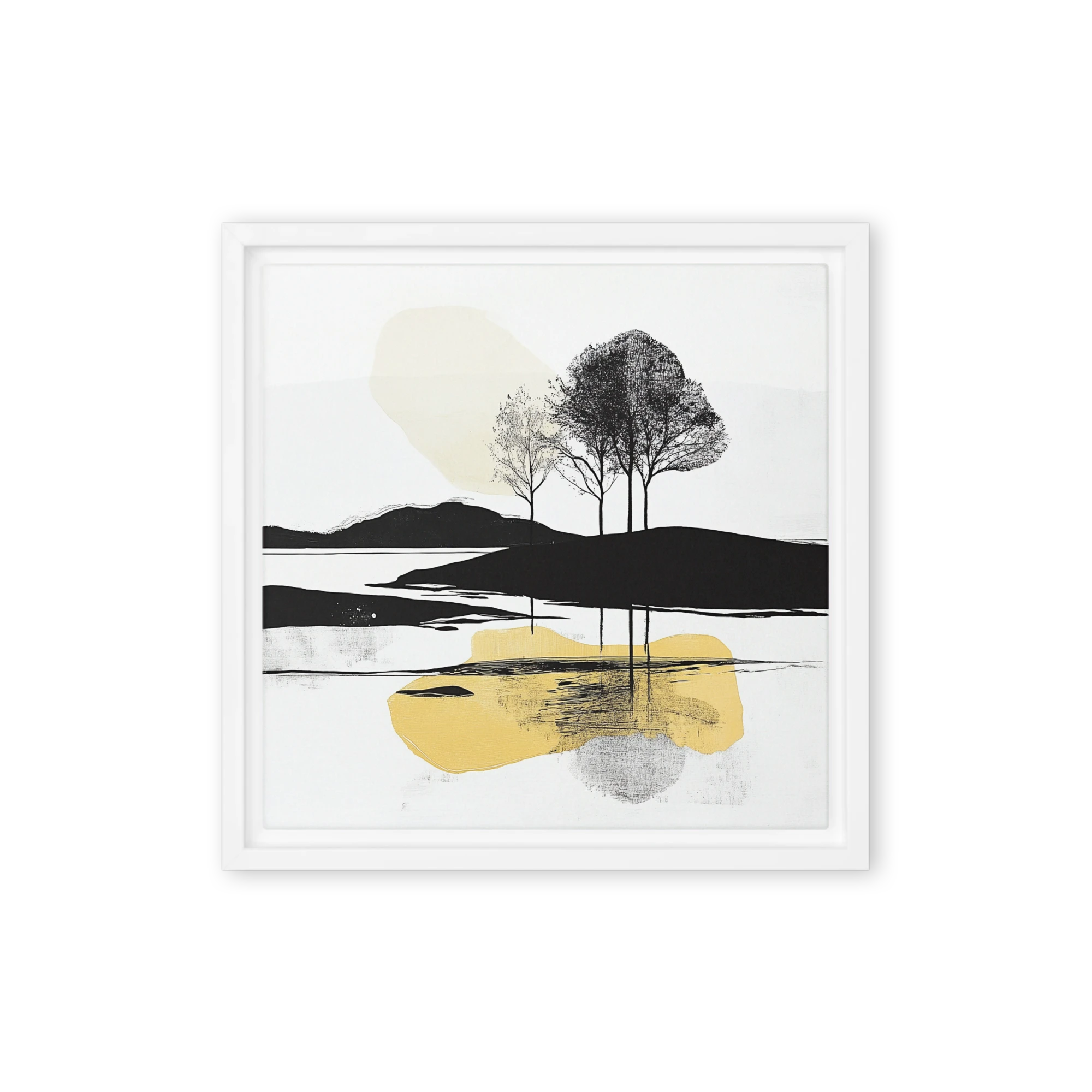 Lakeside Reflections in Ochre