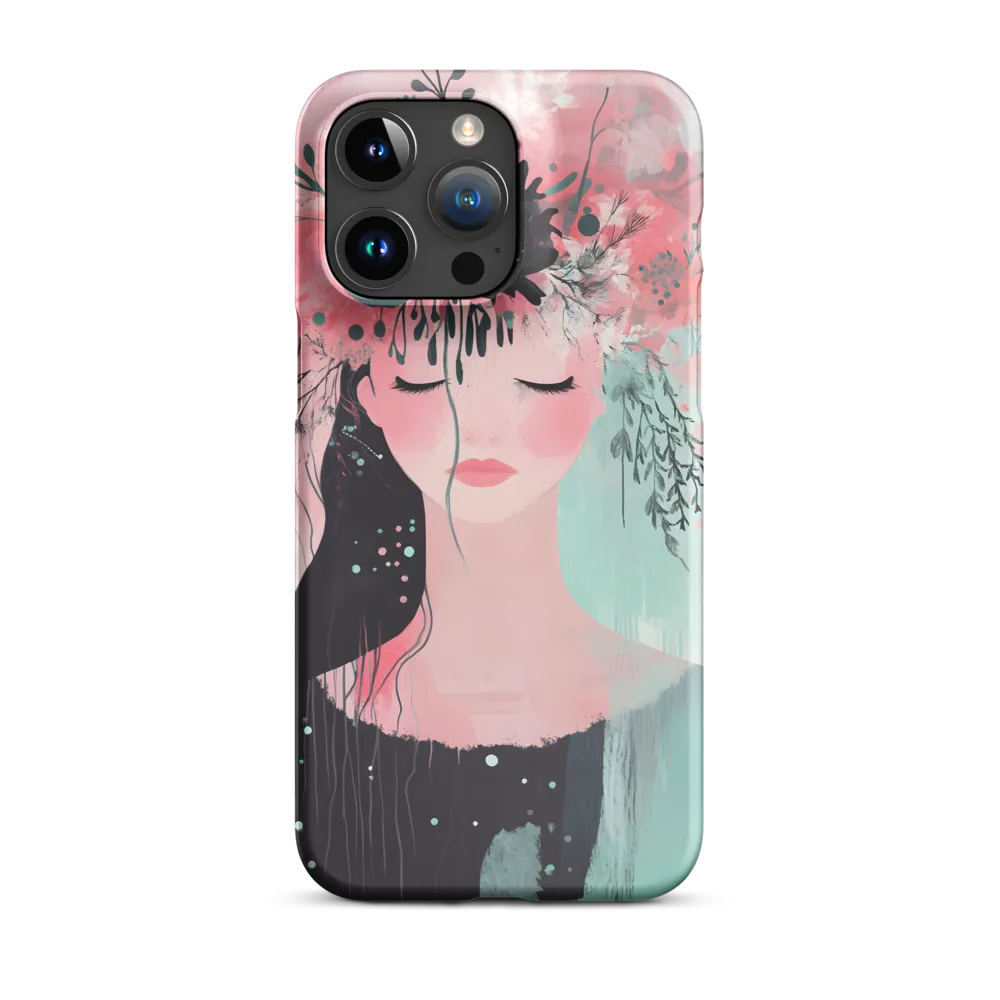 Portrait of Woman with Floral Crown | Phone Case