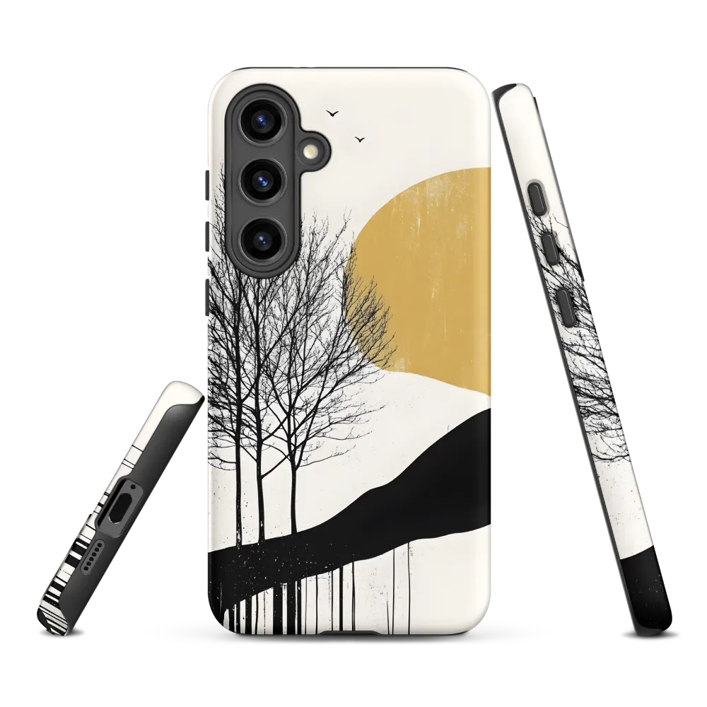 Golden Sun and Winter Trees | Phone Case