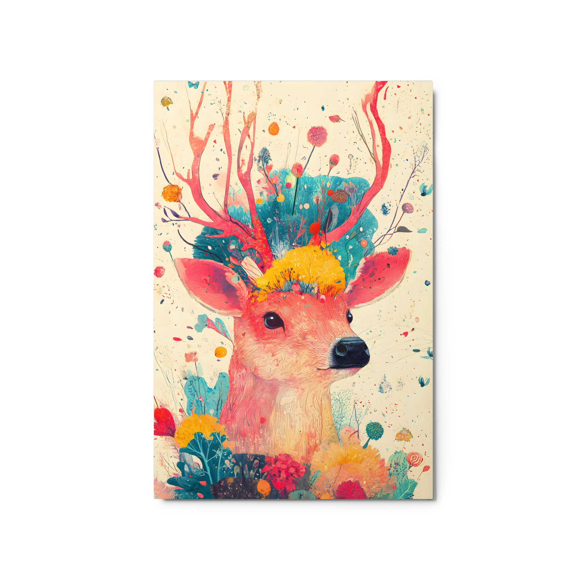 Whimsical Floral Deer