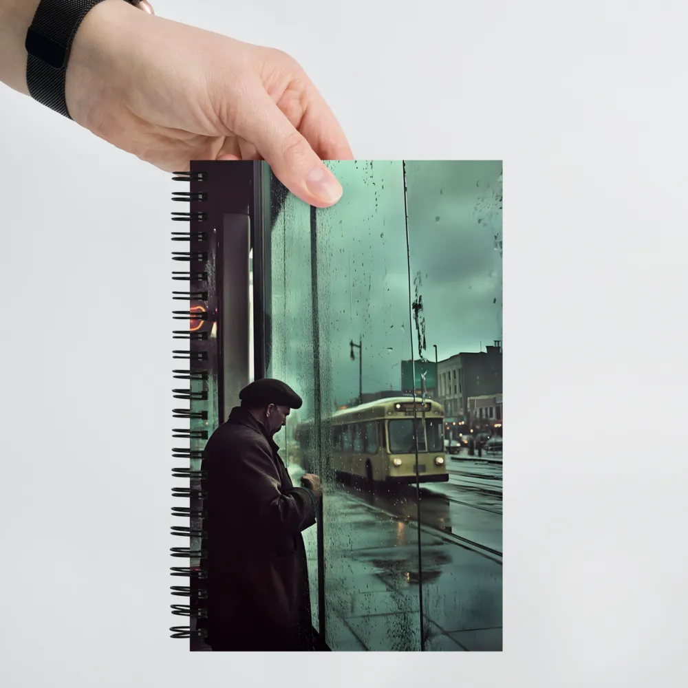 Solitary Figure in the Rain 
 Spiral Notebook | 140 pages