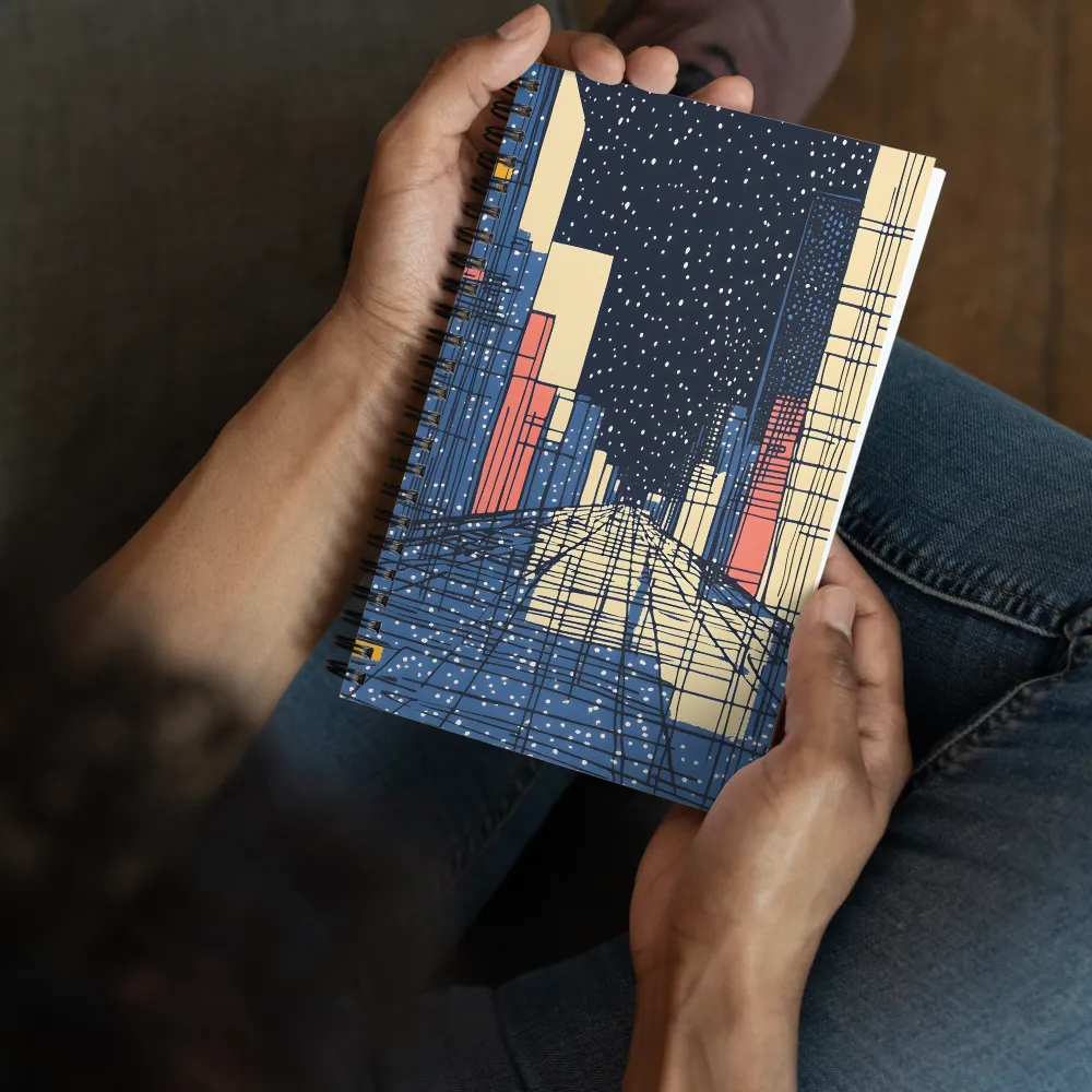 Urban Winter Night 
 Spiral Notebook | 140 pages
