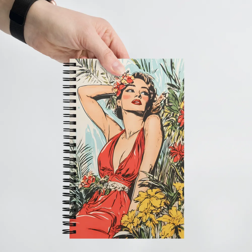 Tropical Pin-up Dream 
 Spiral Notebook | 140 pages