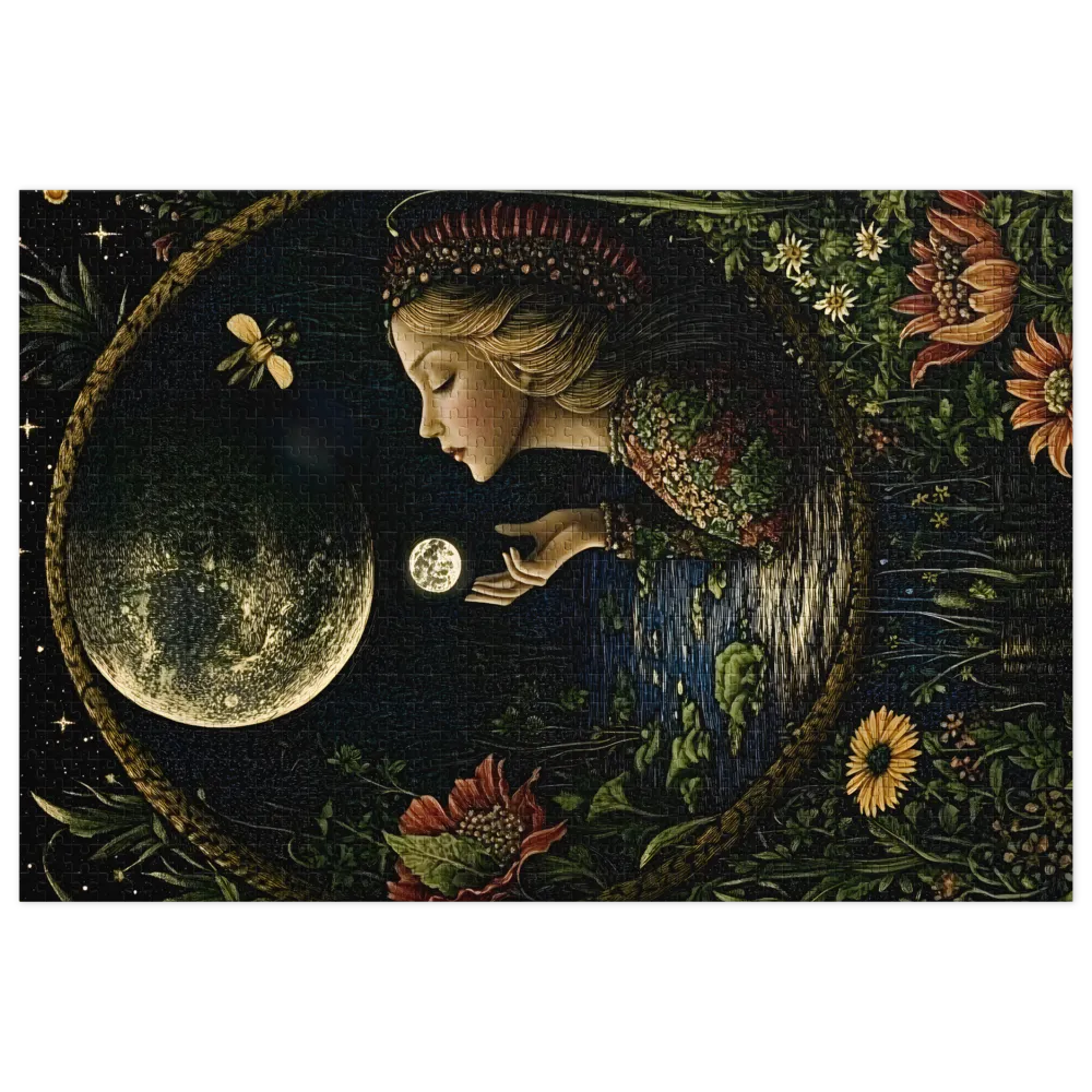 O Abraço Lunar 
 Puzzle em caixa de metal
