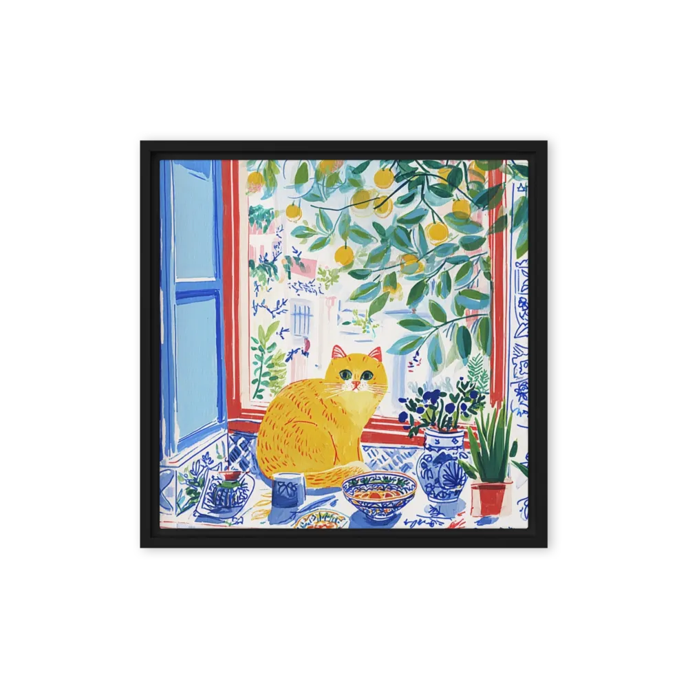 The Lemon Tree Window 
 Poster with White Frame | 14″x 14″