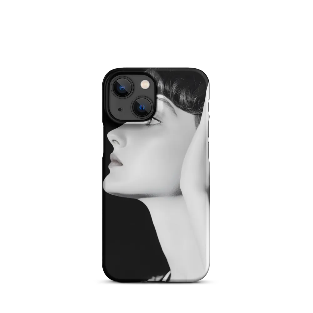 Black and White Portrait of a Model | Phone Case