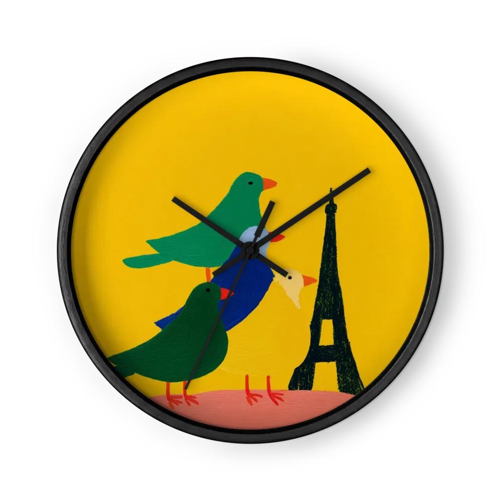 Parisian Songbirds | Wall Clock