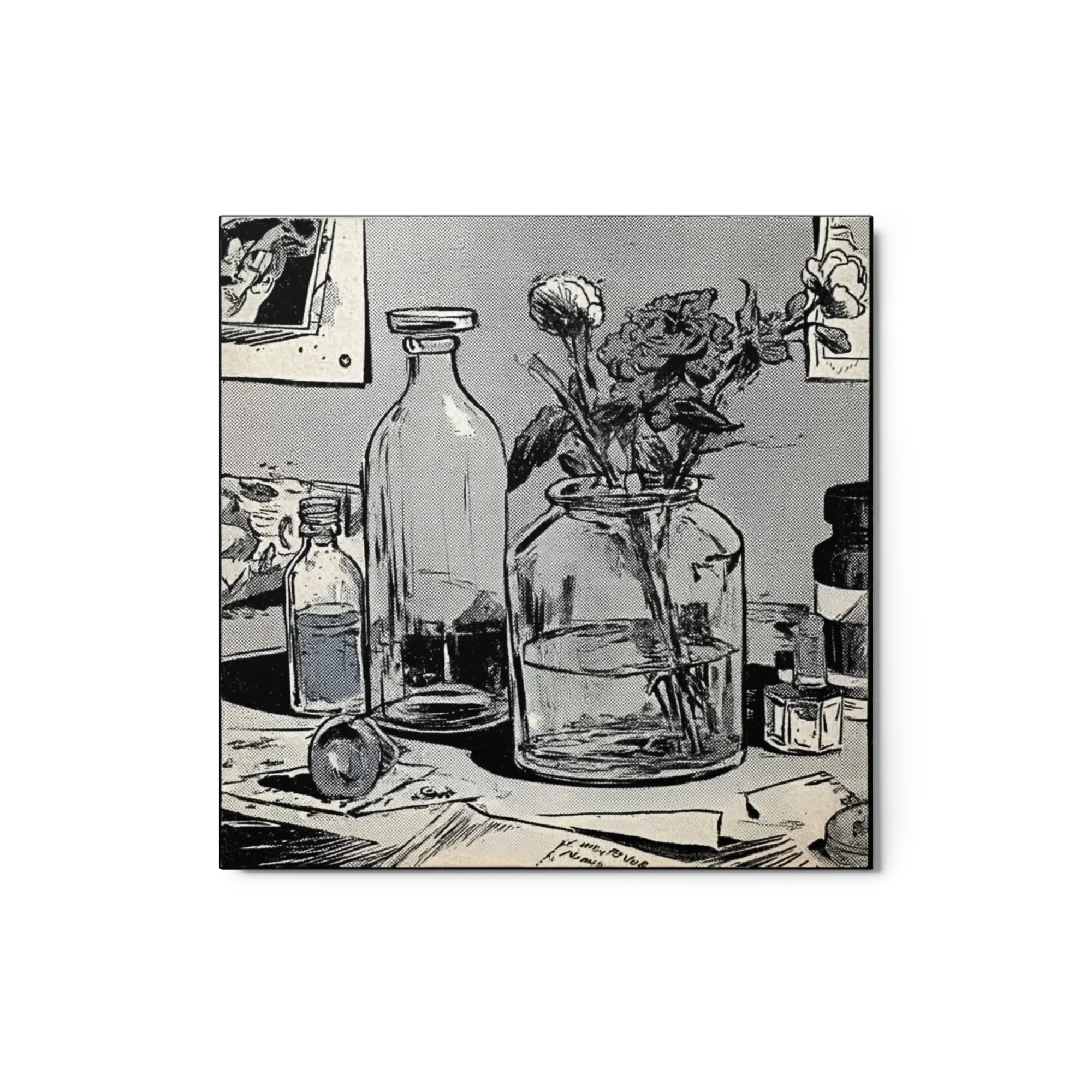Still Life with Flowers and Bottles