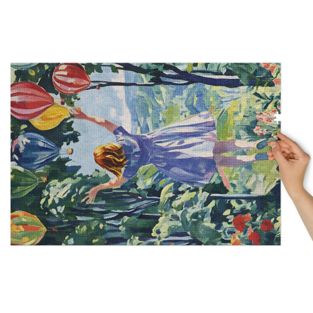 Whimsical Ascent 
 Jigsaw Puzzle in Tin Box