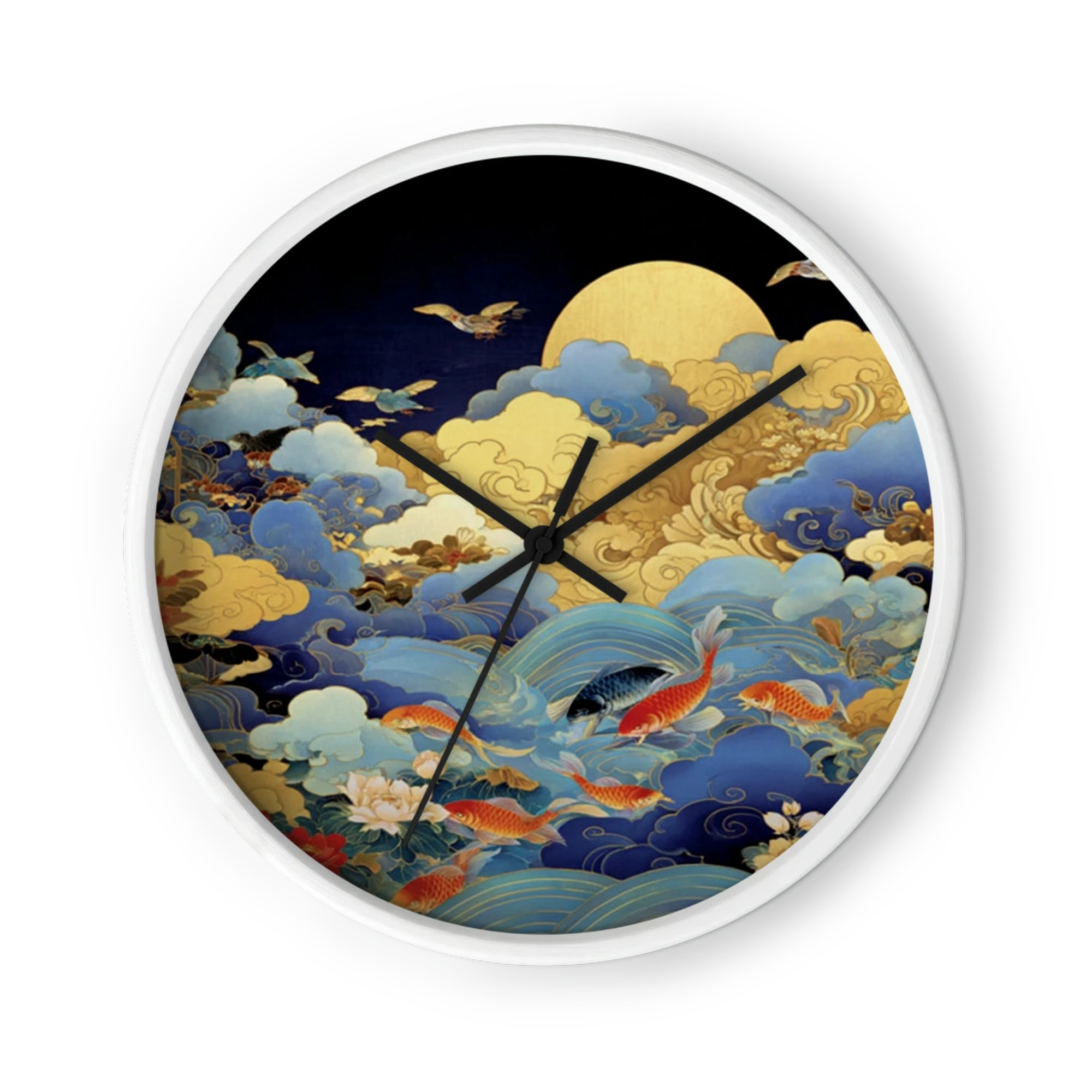 Koi and Moon Waves