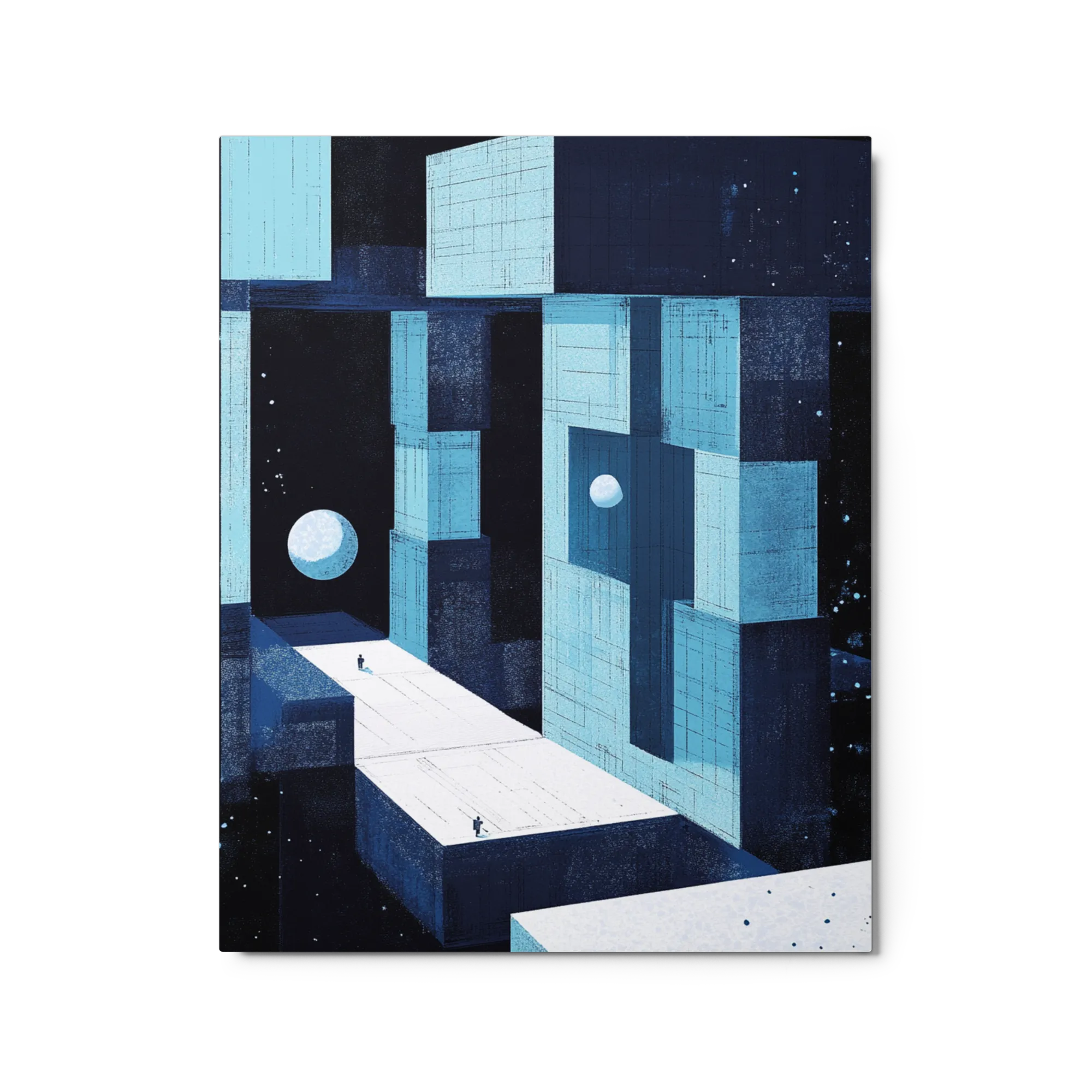 Voyage Through Blue Cubes