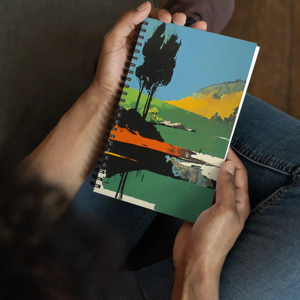 Abstract Landscape in Blocks 
 Spiral Notebook | 140 pages