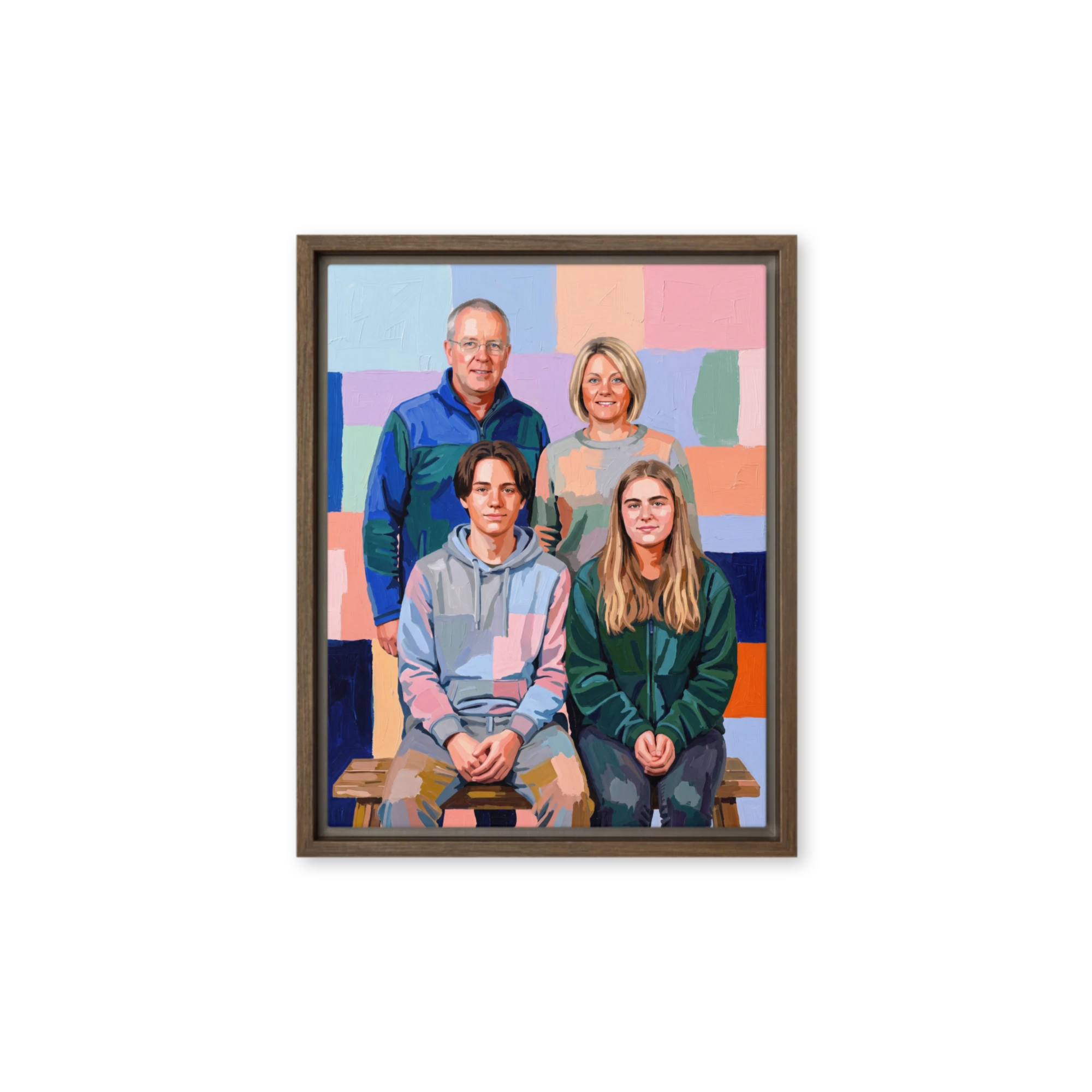 Family Portrait — Pastel Modernism