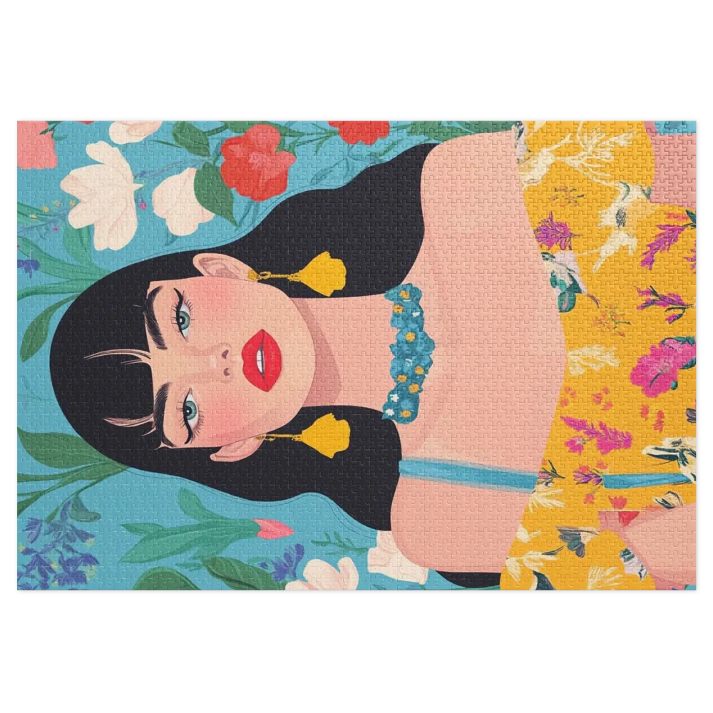 Floral Grace 
 Jigsaw Puzzle in Tin Box