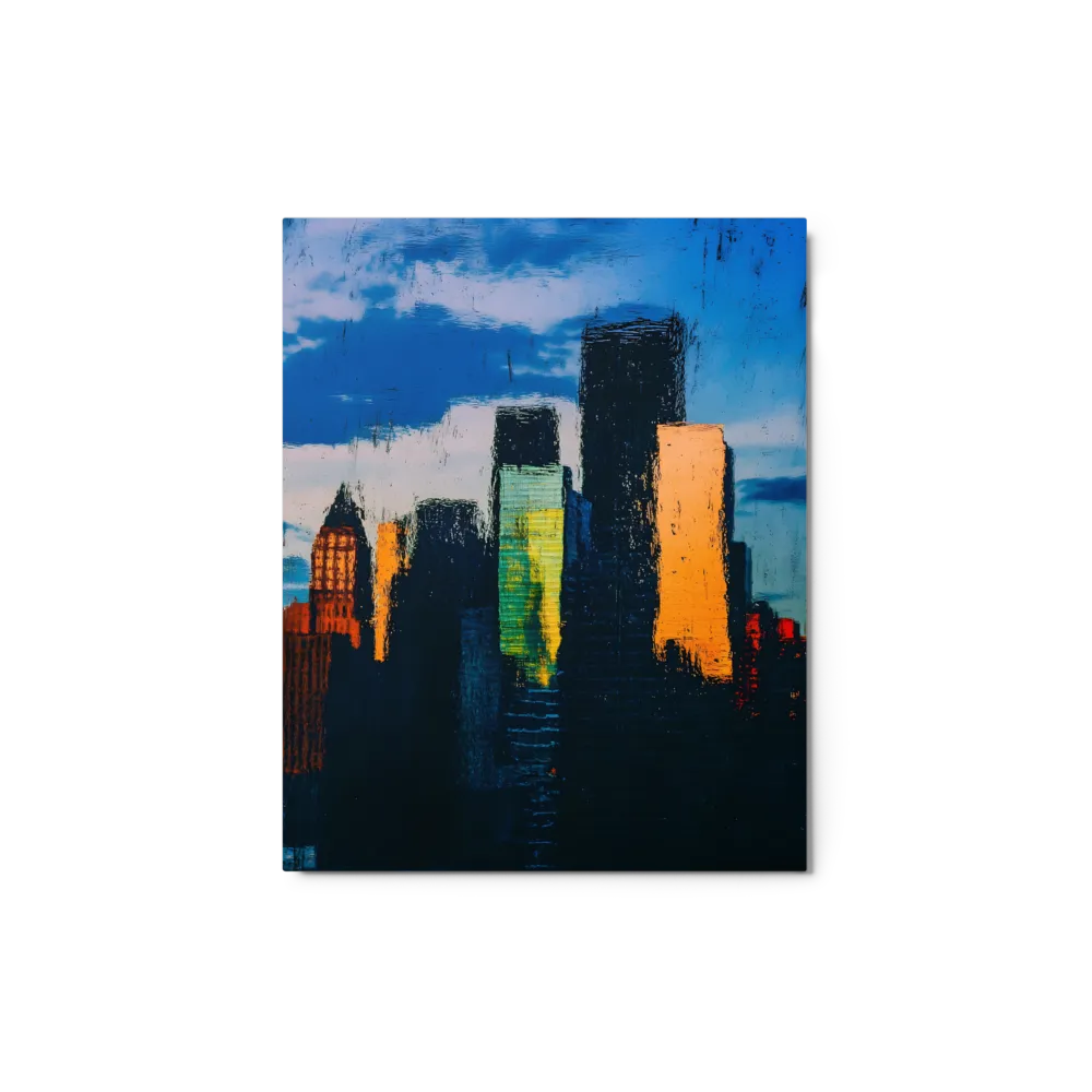 Abstract Cityscape at Sunset