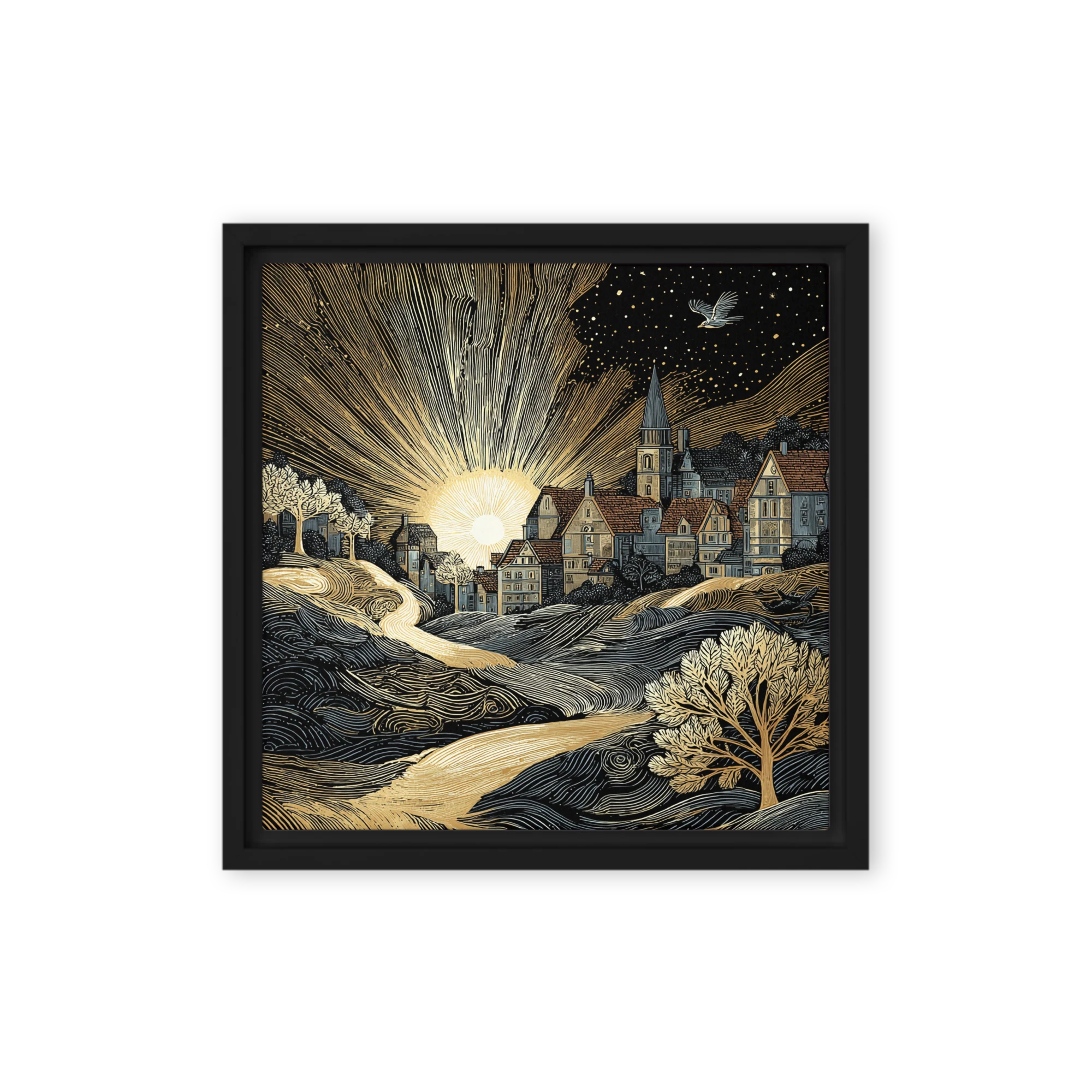 Golden Dawn over the Village