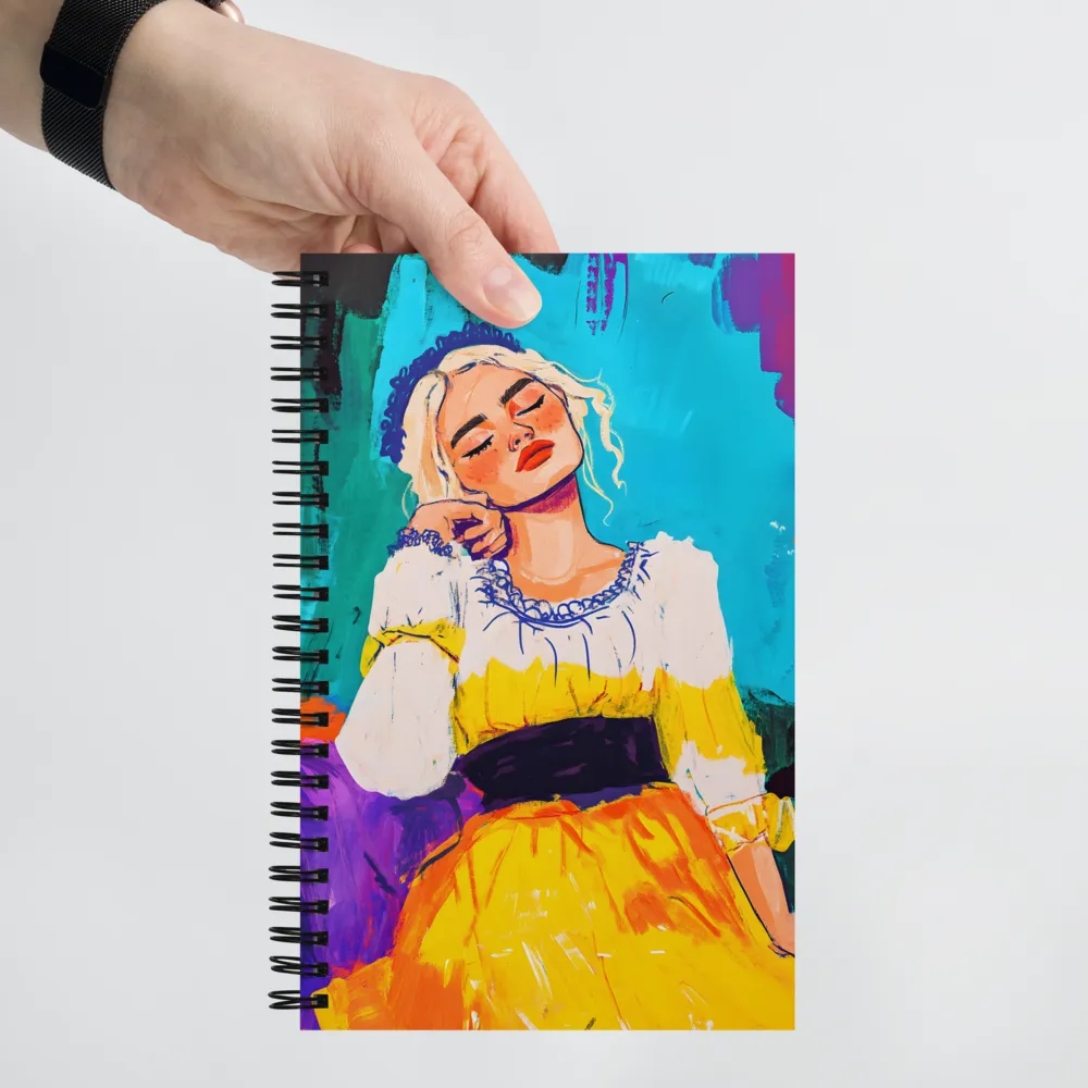 Expressive Woman Portrait 
 Spiral Notebook | 140 pages