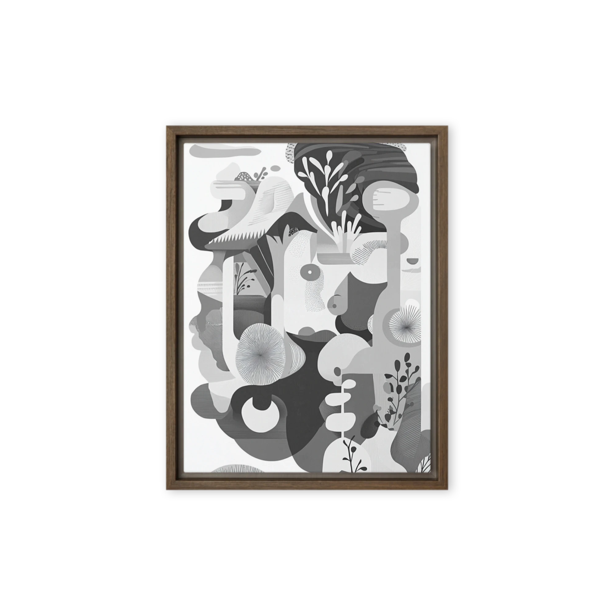 Organic Grayscale Abstraction