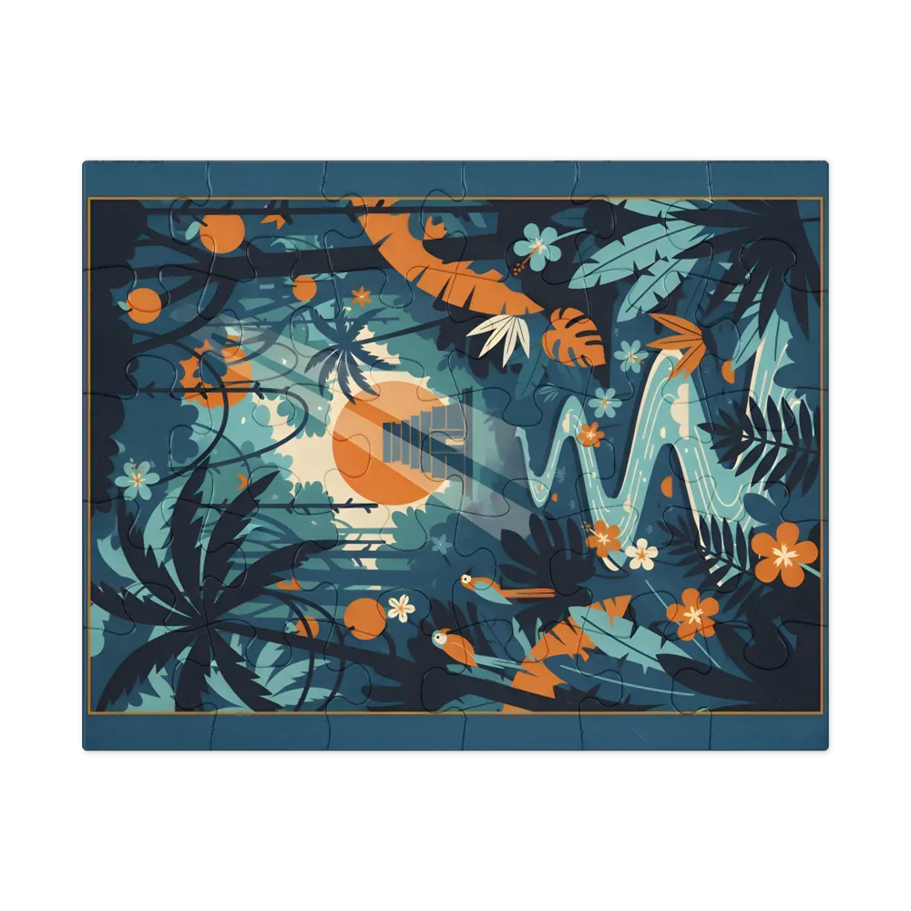 Lost Temple of the Jungle 
 Jigsaw Puzzle in Tin Box