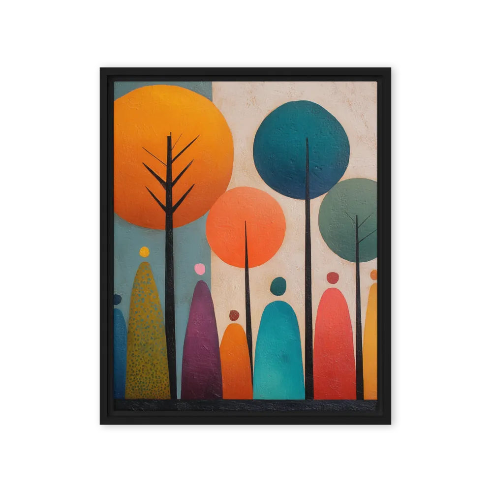 Gathering Under the Canopy 
 Canvas with Brown Frame