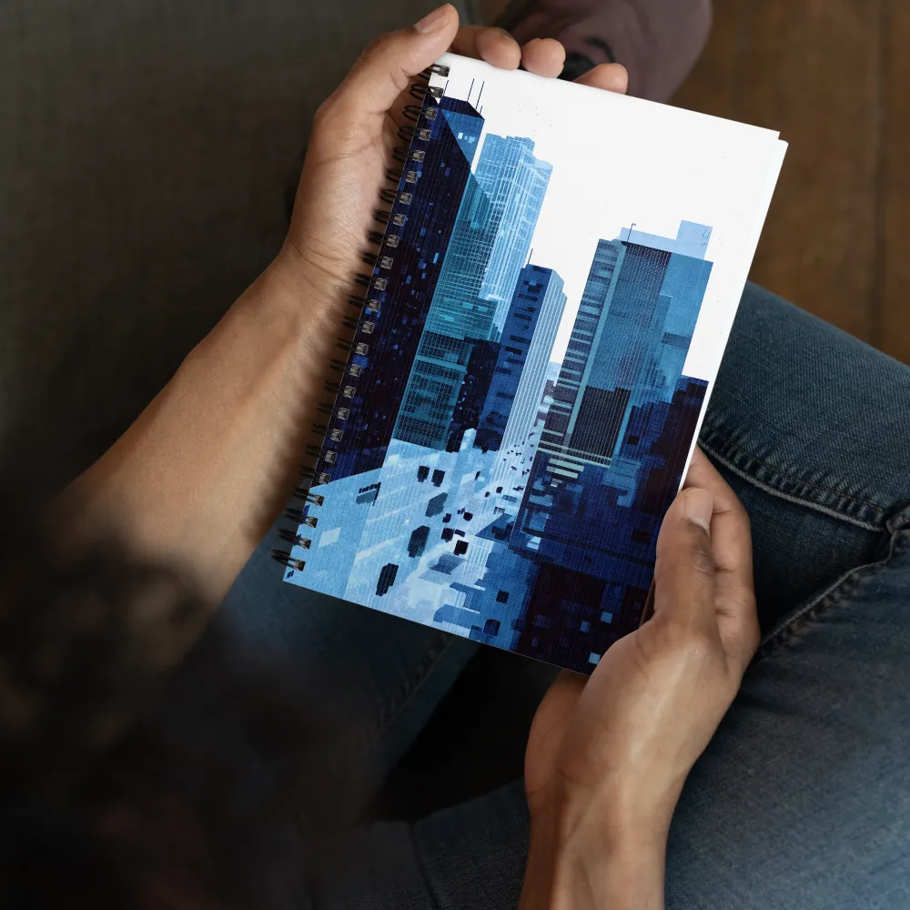 Urban Blue Abstraction 
 Spiral Notebook | 140 pages