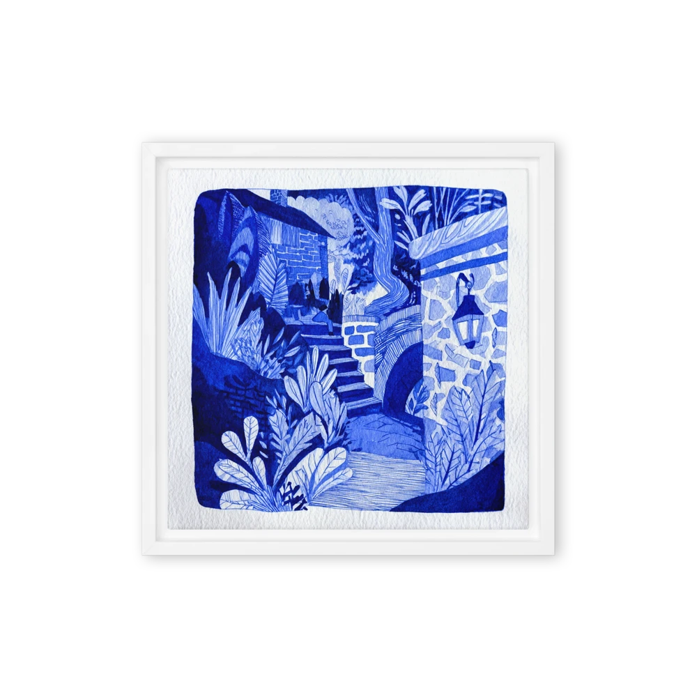 The Blue Garden Path | Art Print