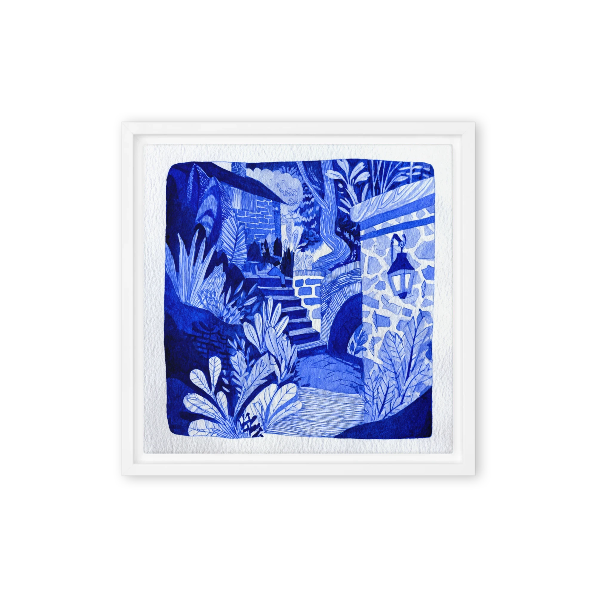 The Blue Garden Path | Art Print