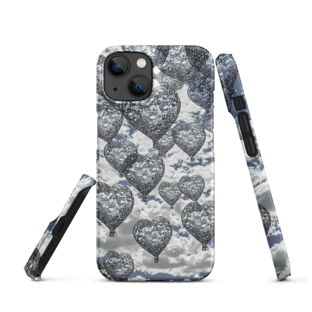 Floating Lace Hearts in a Blue Sky | Phone Case