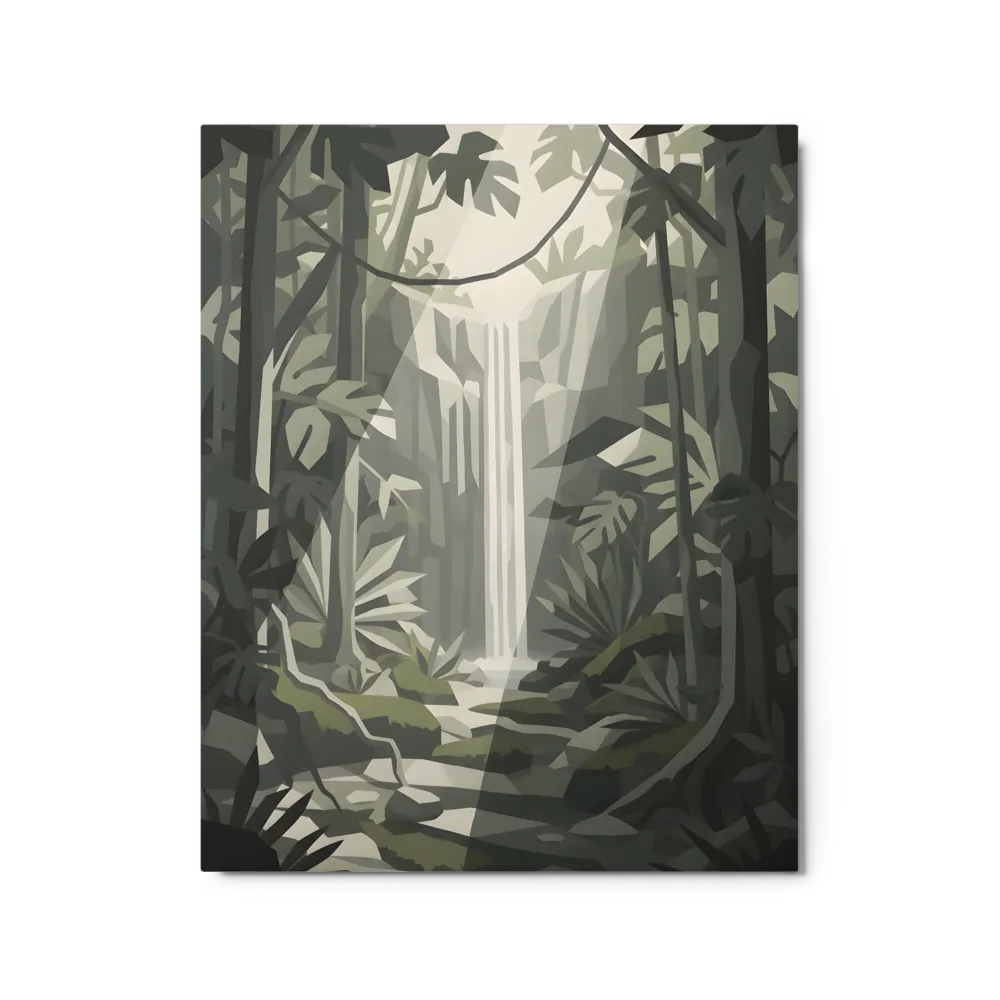 Serene Jungle Waterfall