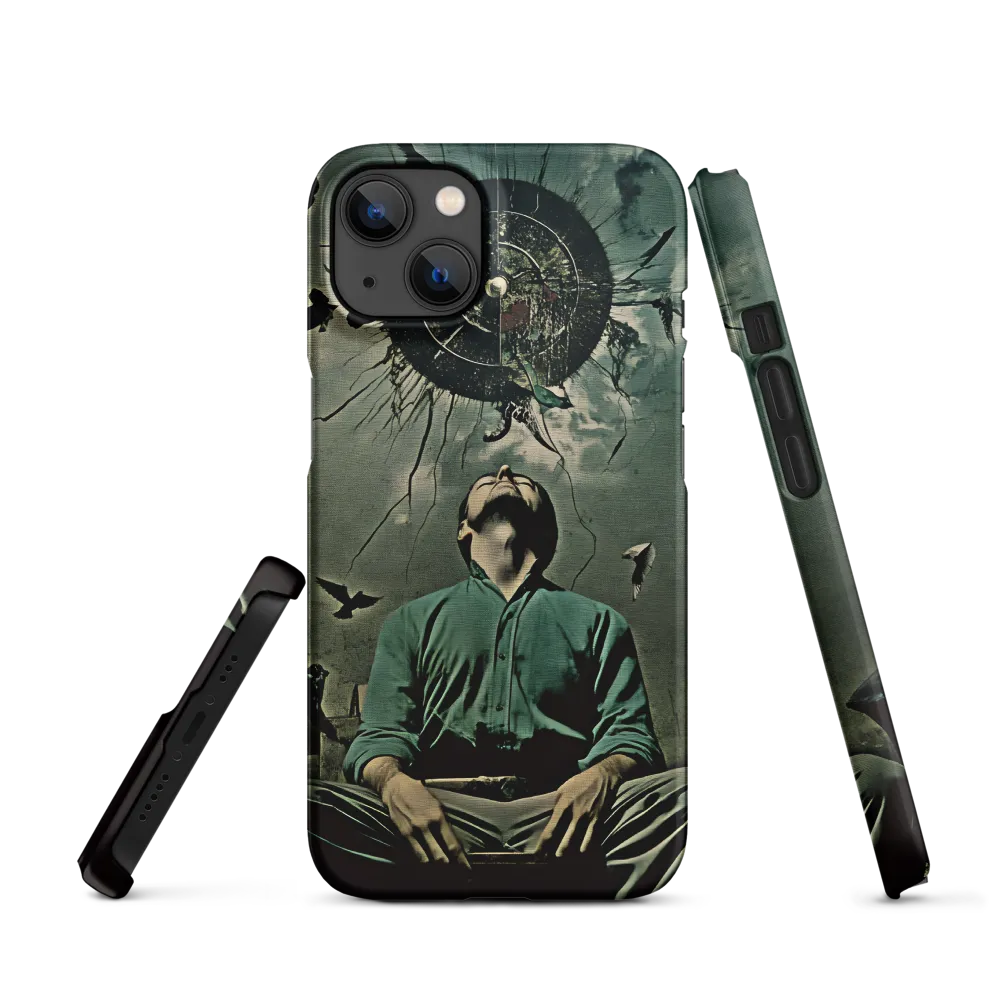 Surrealist contemplation with birds | Phone Case