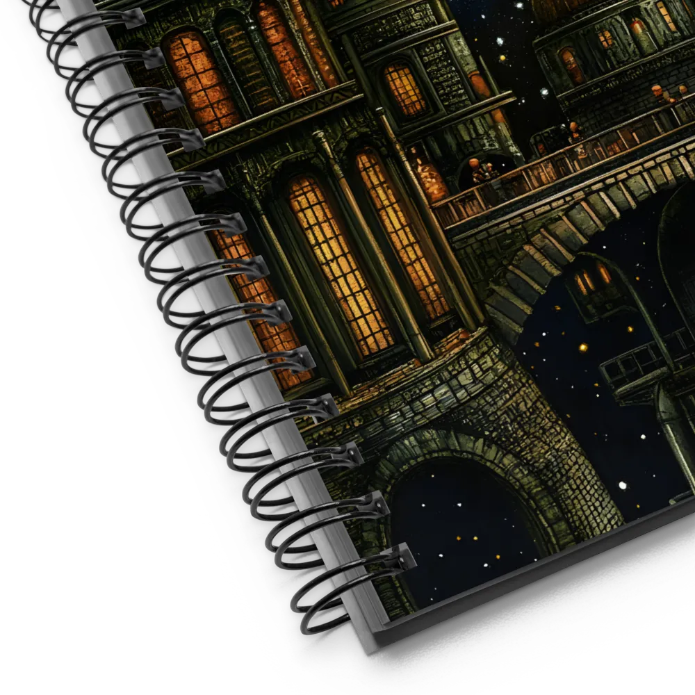 Cosmic Metropolis Illustration 
 Spiral Notebook | 140 pages