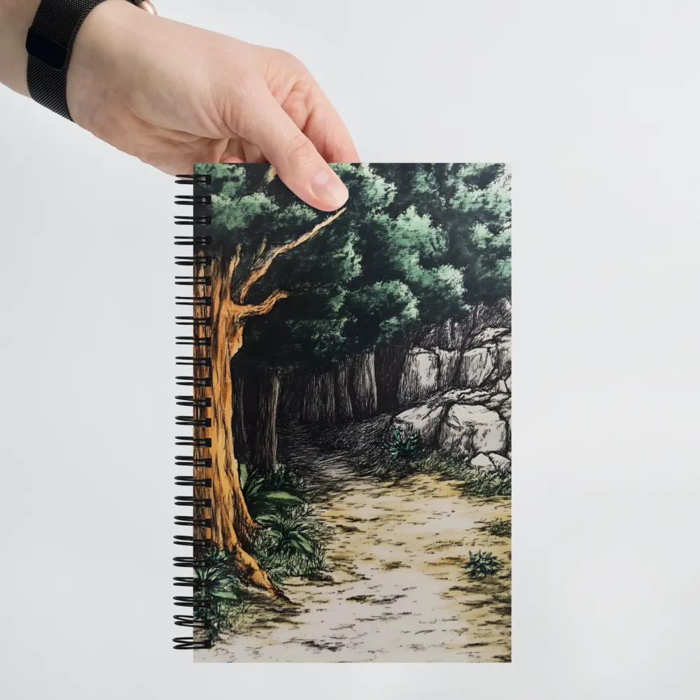 Forest Path Illustration 
 Spiral Notebook | 140 pages