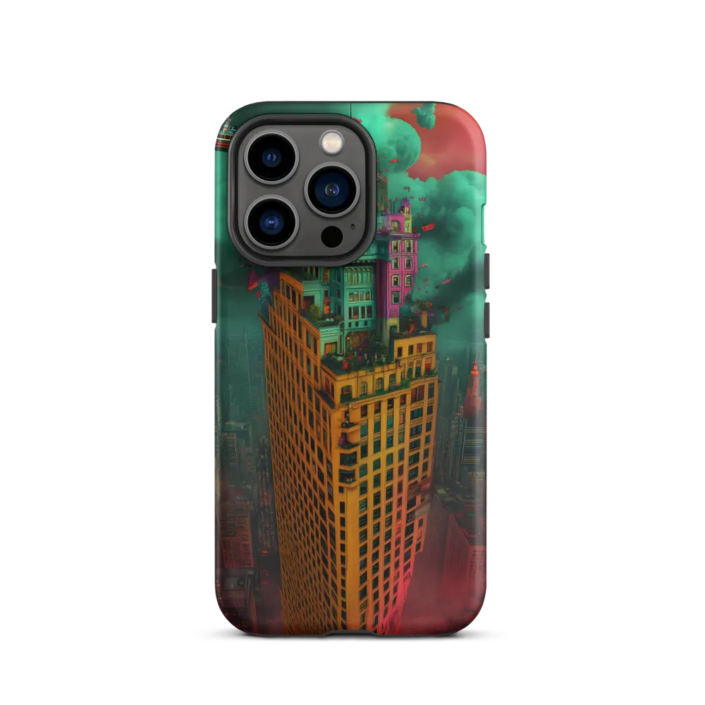 Surreal Tower with Smoke and Ship | Phone Case
