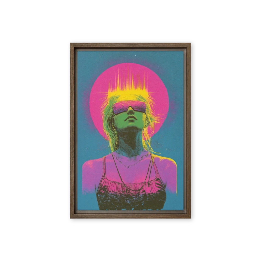 Neon Portrait of Woman
