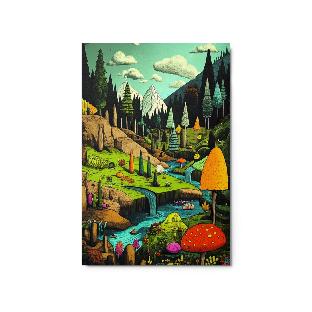 Whimsical Mushroom Valley | Art Print