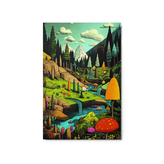 Whimsical Mushroom Valley | Art Print