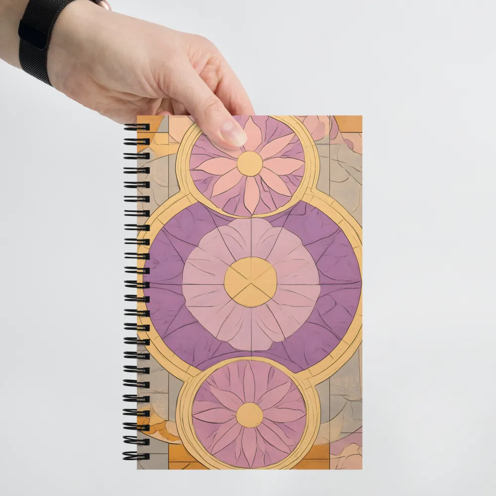 Geometric Floral Radiance 
 Spiral Notebook | 140 pages